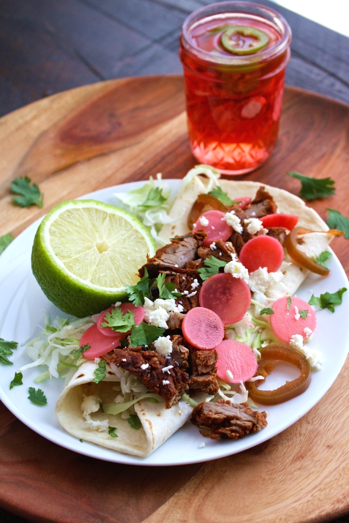 Serve Quick, Spicy Pickled Radishes on tacos, burgers, or salads!