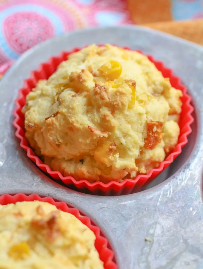 Roasted Green Chile Cornbread Muffins are perfect with so many things! You'll love them.