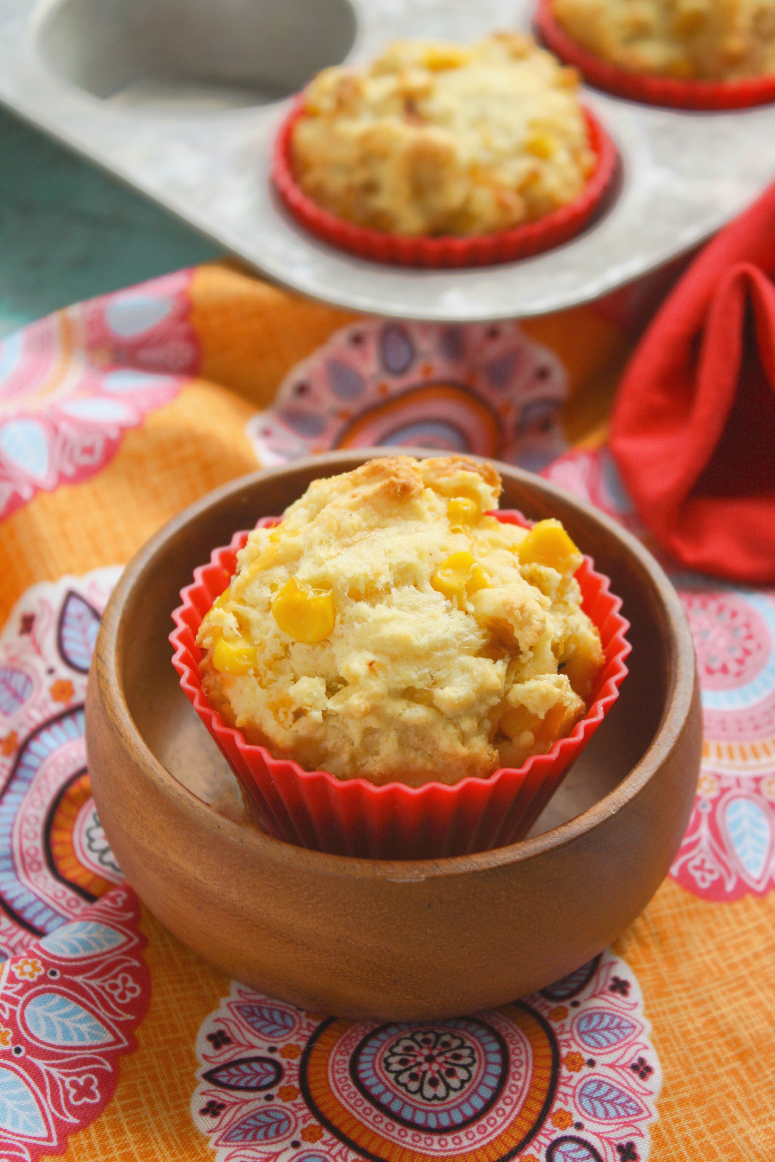Roasted Green Chile Cornbread Muffins should go on your "to-make" list today! They're big on flavor and fun to serve.