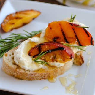 Rosemary Whipped Feta with Grilled Peaches and Honey make a fabulous appetizer. You'll love its cheesy goodness!