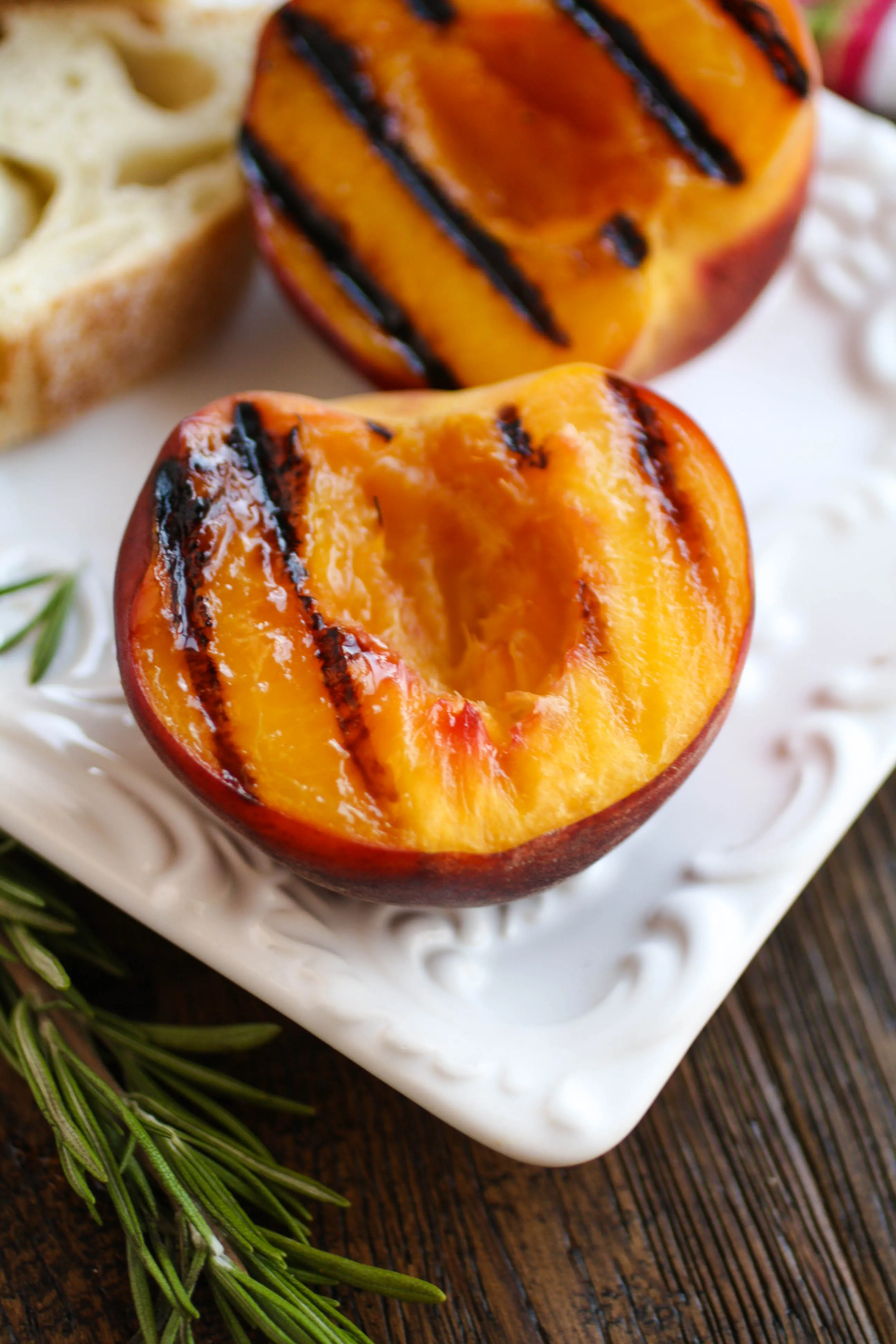 Rosemary Whipped Feta with Grilled Peaches and Honey is a fun party treat! This appetizer will steal the show!