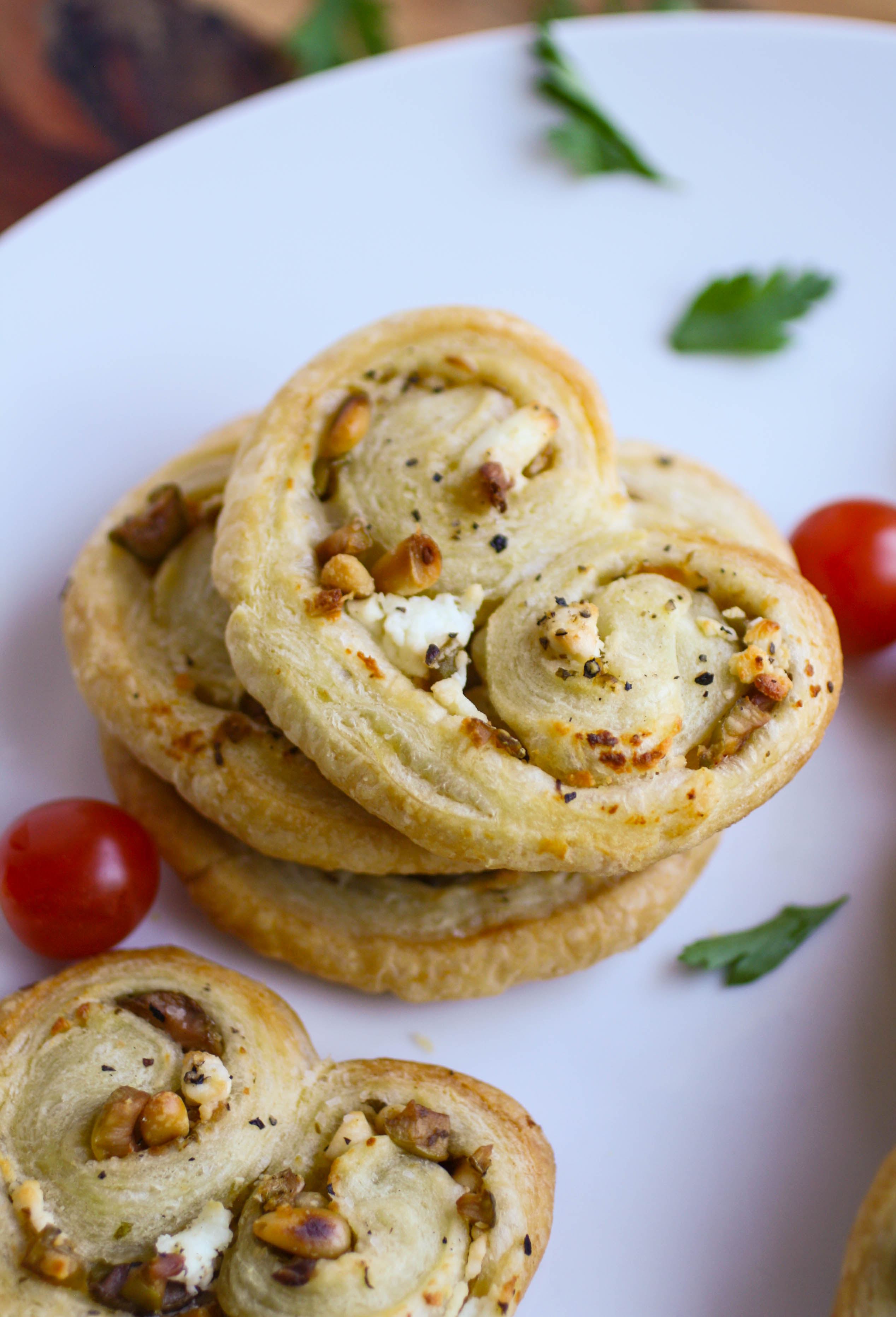 Savory Olive and Goat Cheese Palmiers are so easy to make and perfect for parties. Try these for your next get together.