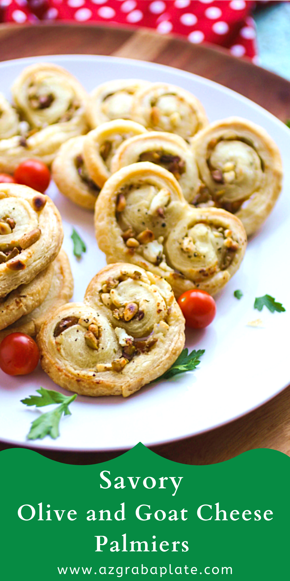 Savory Olive and Goat Cheese Palmiers are an amazingly delightful snack for a small or large gathering!