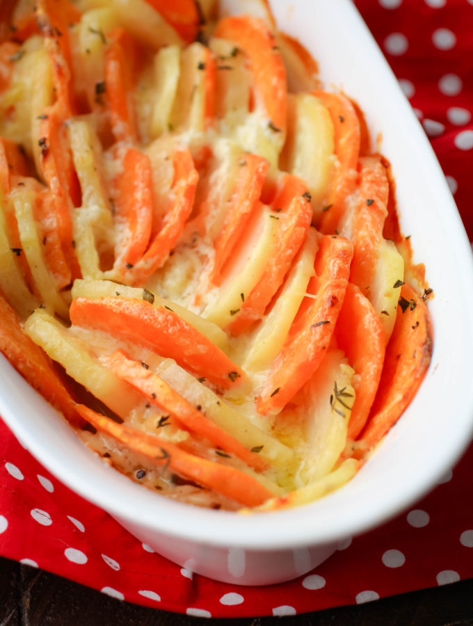 Scalloped Yukon Gold Sweet Potatoes