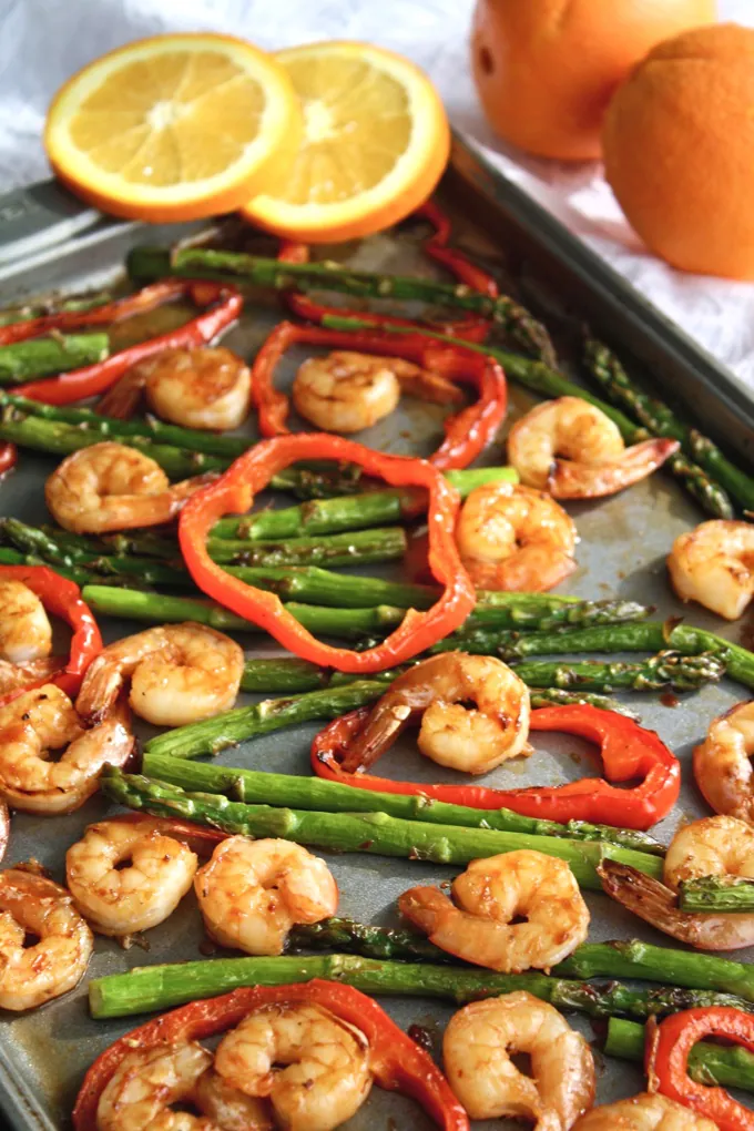 Sheet Pan Spicy Orange Shrimp with Vegetables is a fabulous meal. Make it as soon as you can!