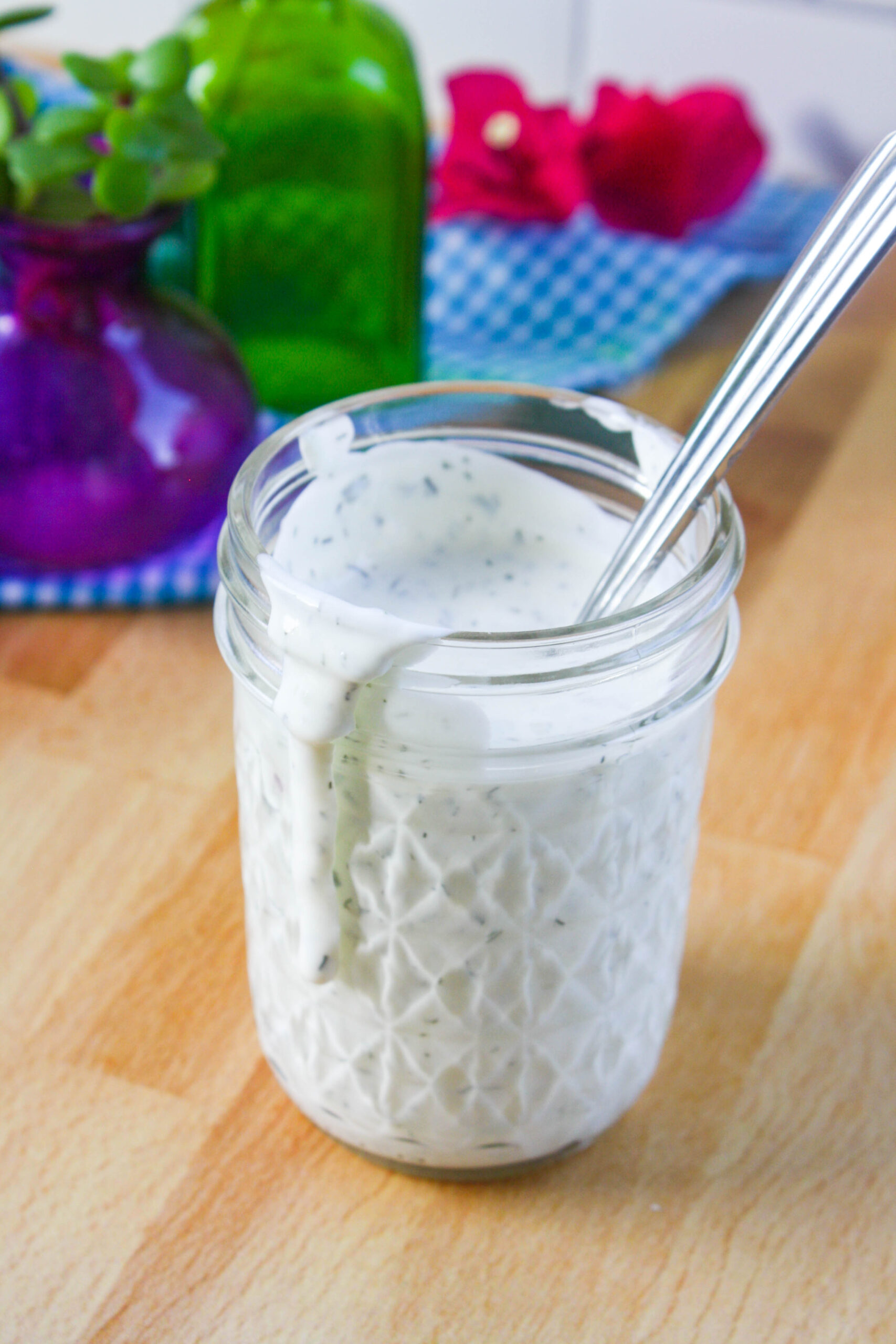 Side Salad in Tortilla Cups with Ranch Dressing