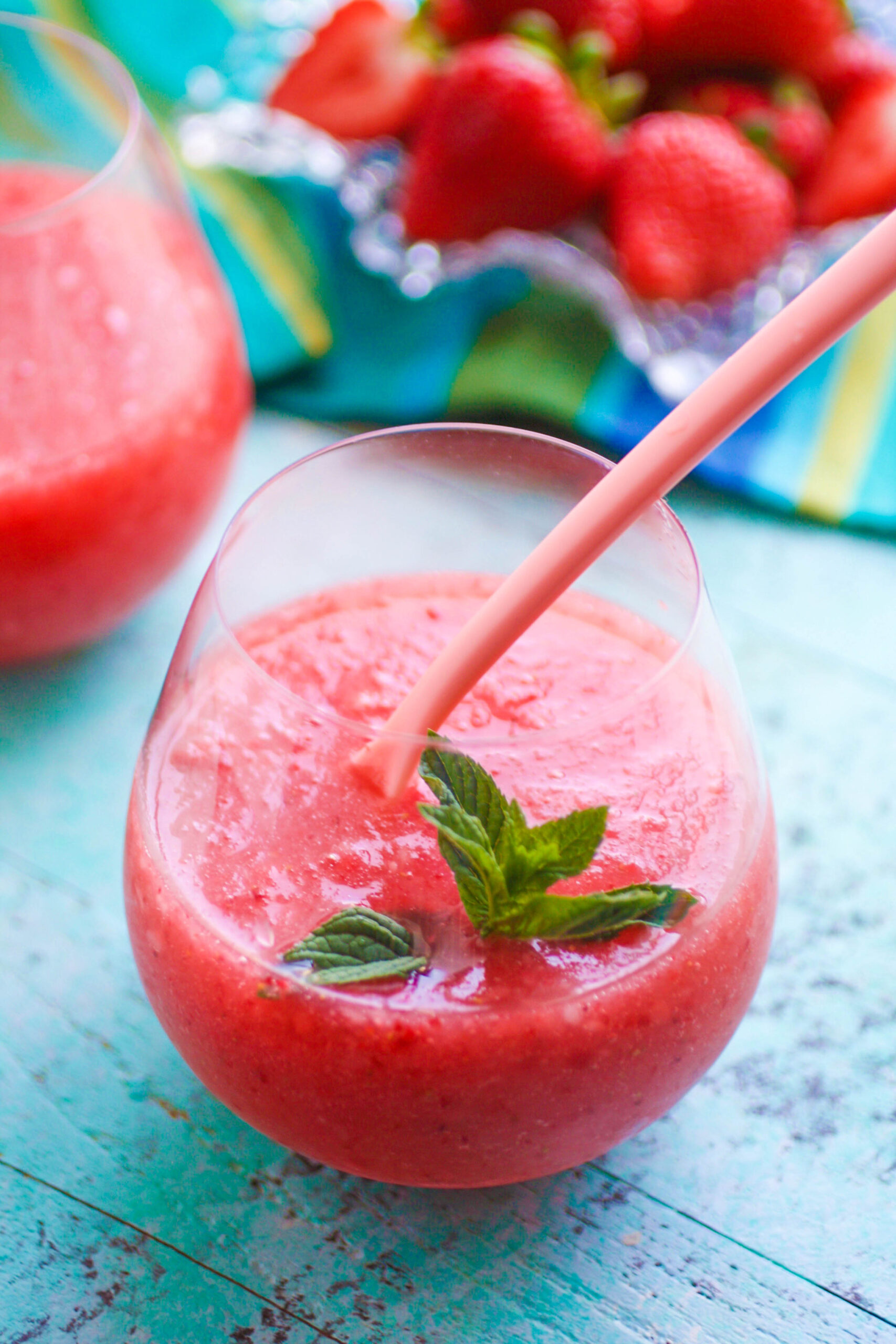 Simple Strawberry Wine Slushies are a fun summer adult beverage to enjoy!