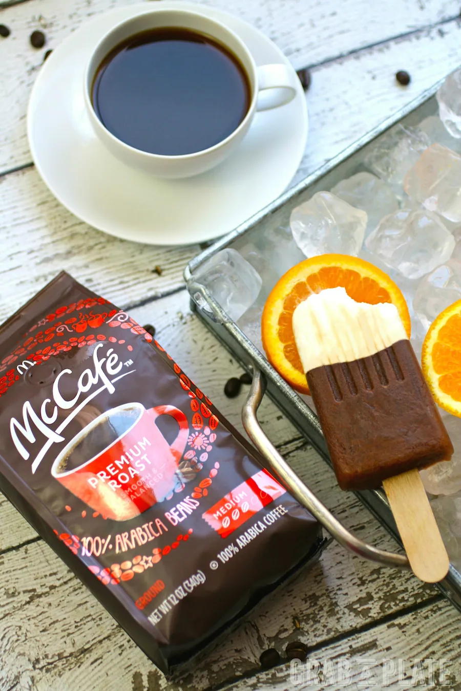 Chocolate-Orange Frozen Latte Pops made with McCafé coffee