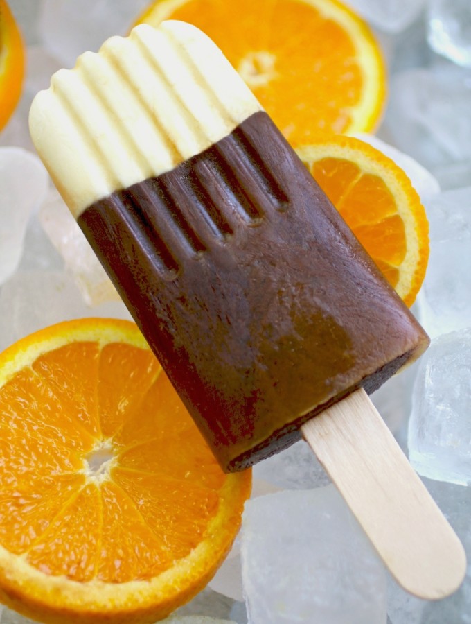 Enjoy the warm weather with a treat like Chocolate-Orange Frozen Latte Pops