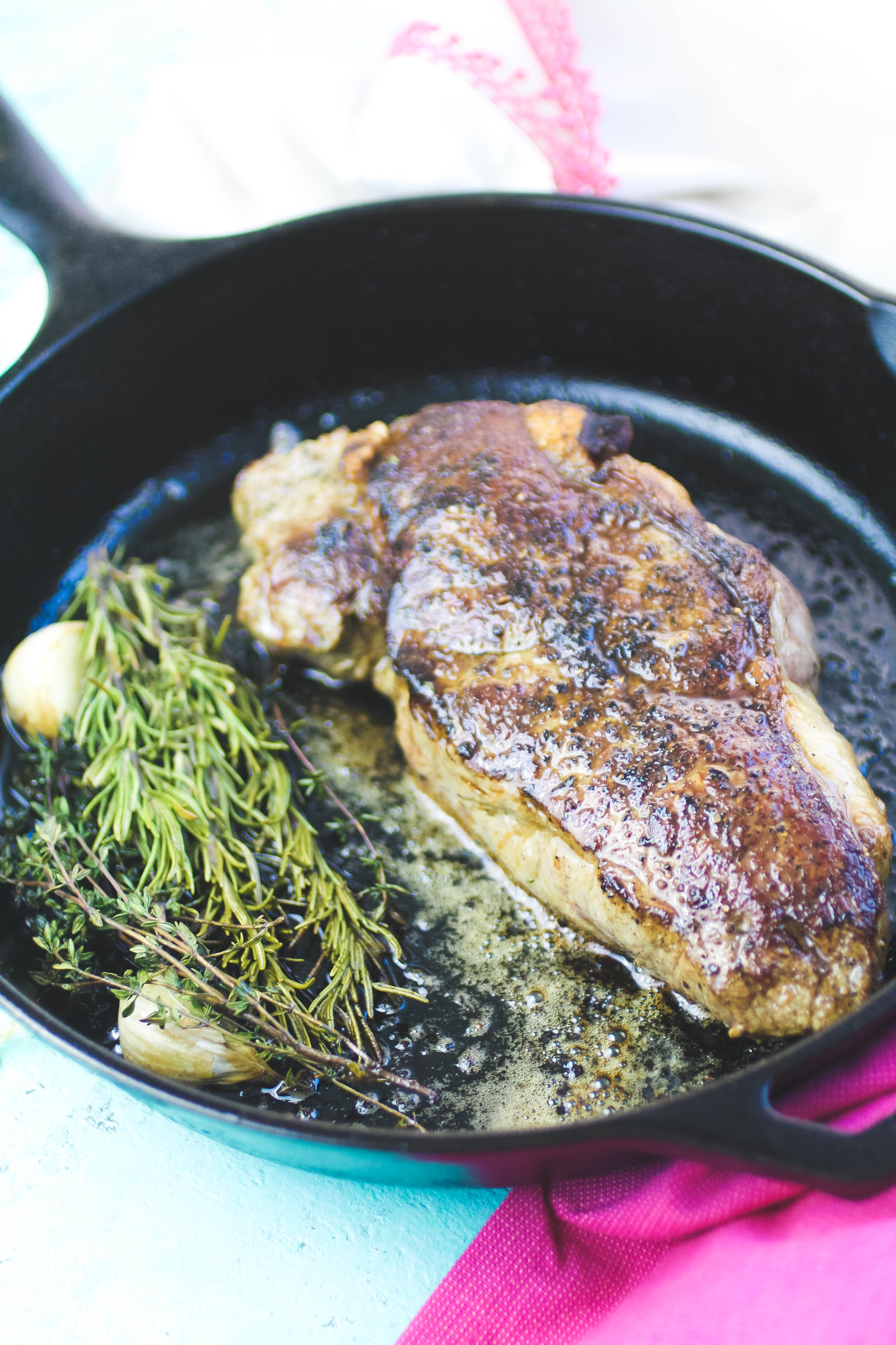 Skillet-Cooked NY Strip Steak with Chimichurri Sauce is easy to make and perfect for a special meal. Skillet-Cooked NY Strip Steak with Chimichurri Sauce is colorful and flavorful for your next meal.