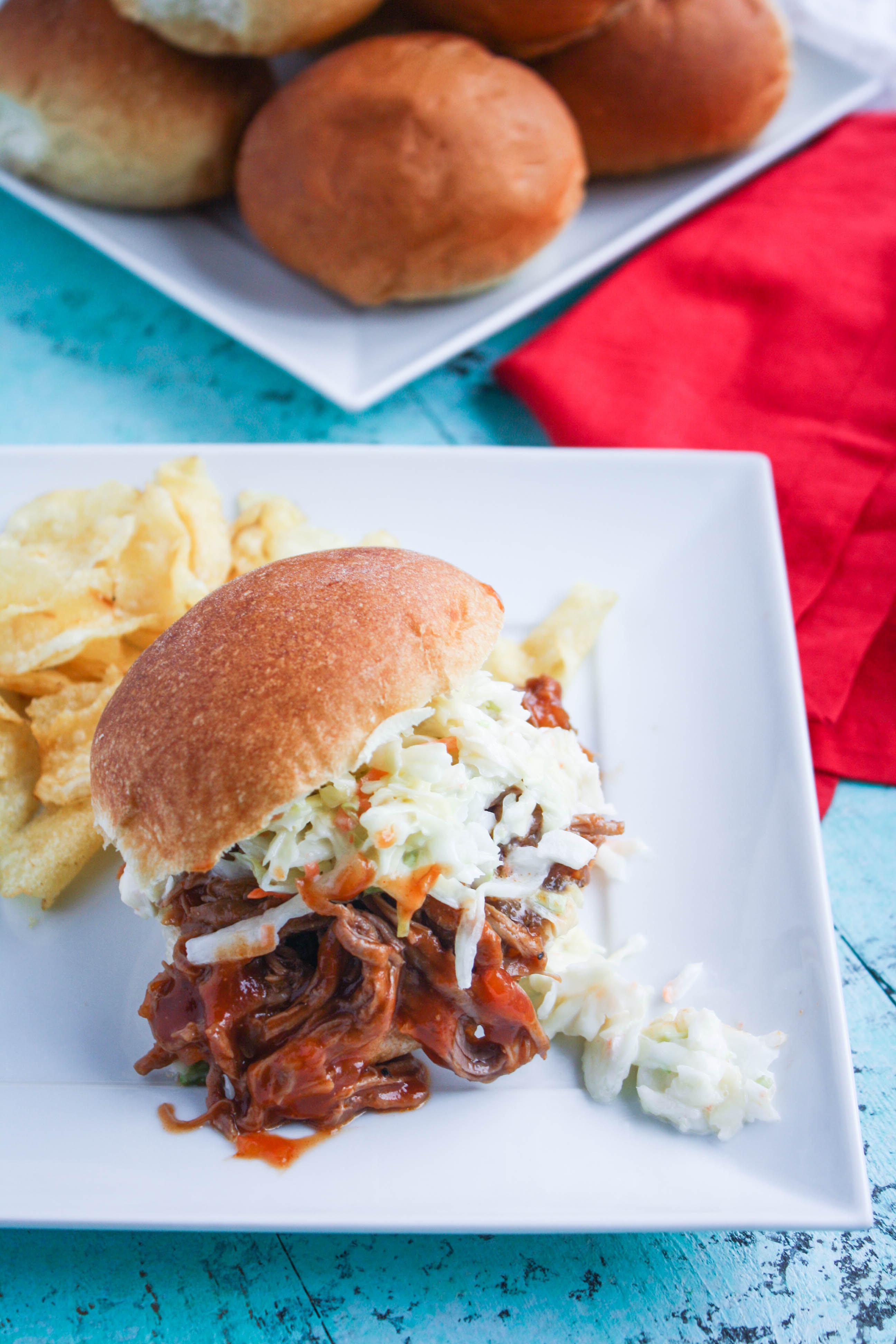 Slow Cooker BBQ Beef Sandwiches are ideal to serve at any gathering. The slow cooker keeps things fuss-free, and these sandwiches are amazing!