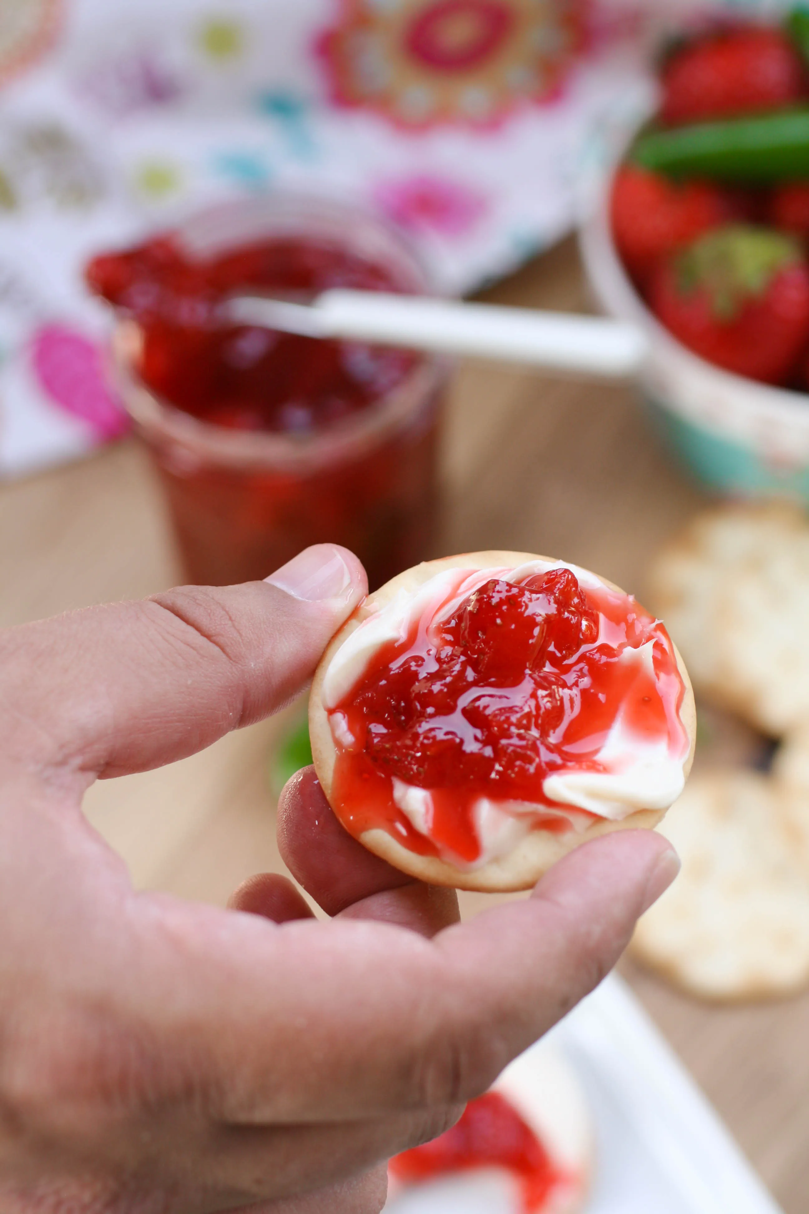 Small Batch Strawberry-Serrano Refrigerator Jam is easy to make. It's a wonderful seasonal treat!