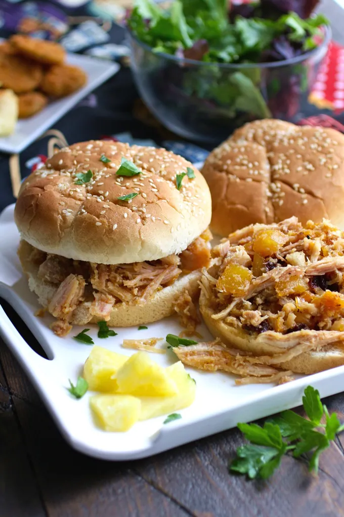 These Smoky Chicken Sandwiches with Chipotle Orange Pineapple Sauce have wonderful flavor -- nothing better than the sweet-and-spicy combo in a hearty sandwich!