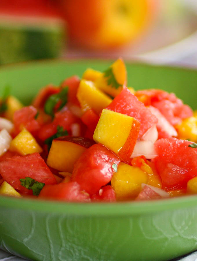 Spicy Watermelon Salsa is a different and delicious salsa! You'll love its sweetness and spiciness. 