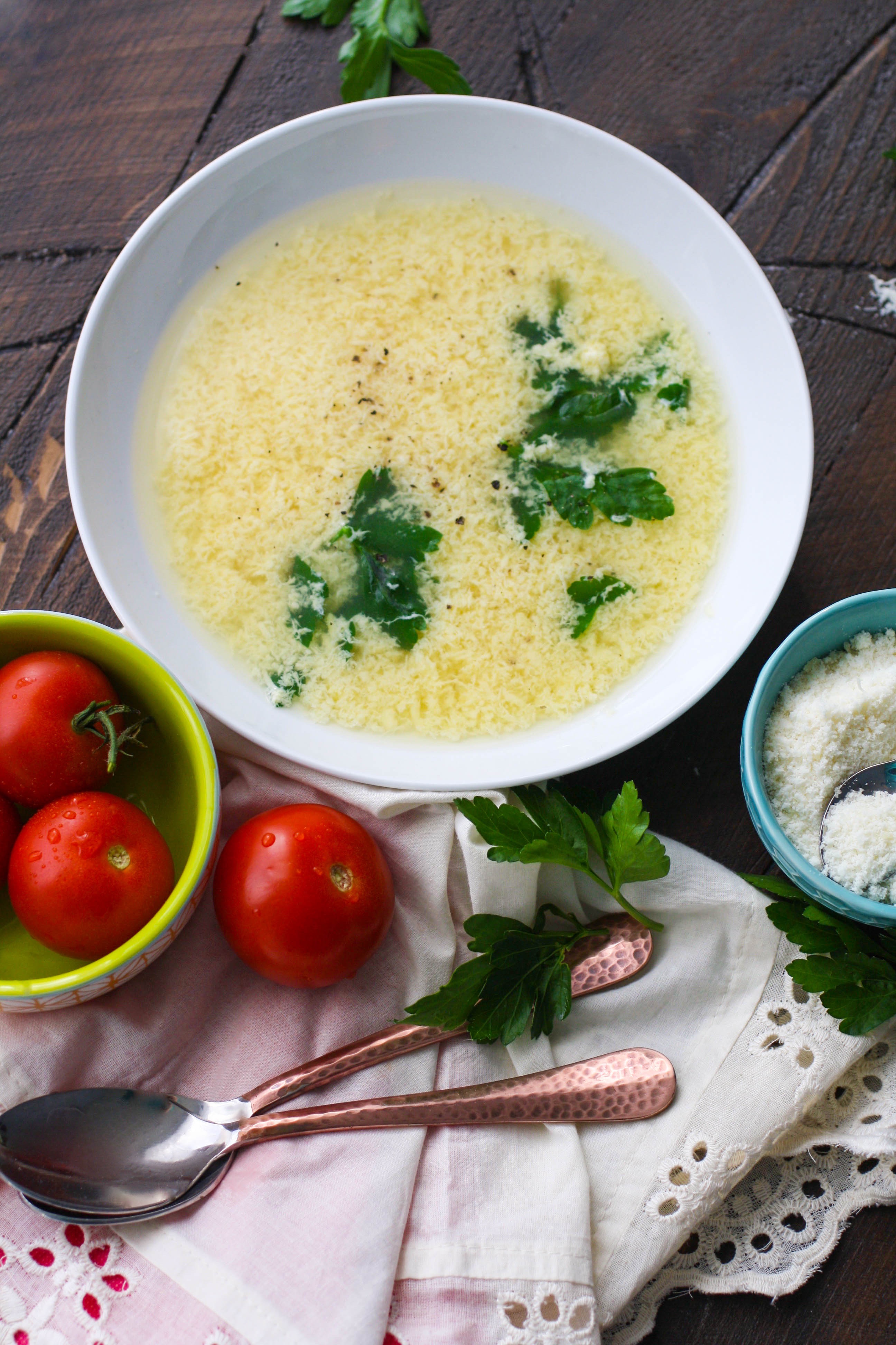 Stracchiatella soup (Italian egg drop soup) is a wonderful and simple soup you'll enjoy all season. This simple stracchiatella soup is so tasty!