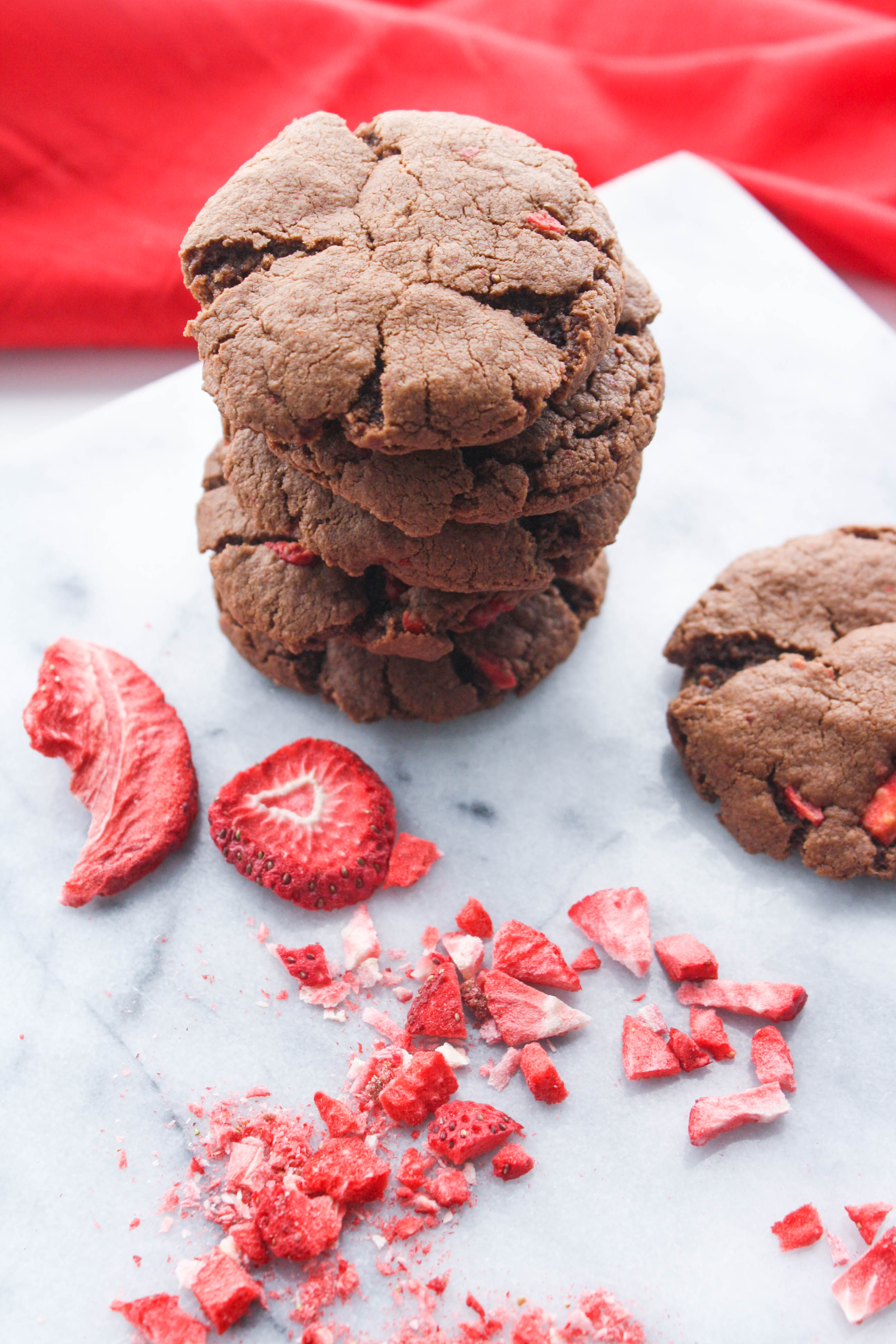 Strawberry-Nutella Cookie Ice Cream Sandwiches are the perfect treats for Valentine's Day! These strawberry-Nutella cookies are good any day of the year, and better when you turn them into ice cream sandwiches!