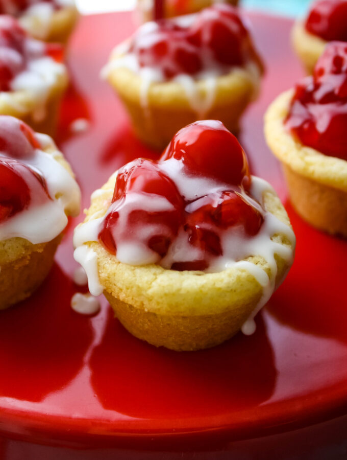 Sugar Cookie Cups with Cherry-Bourbon Filling make a fun and pretty dessert!