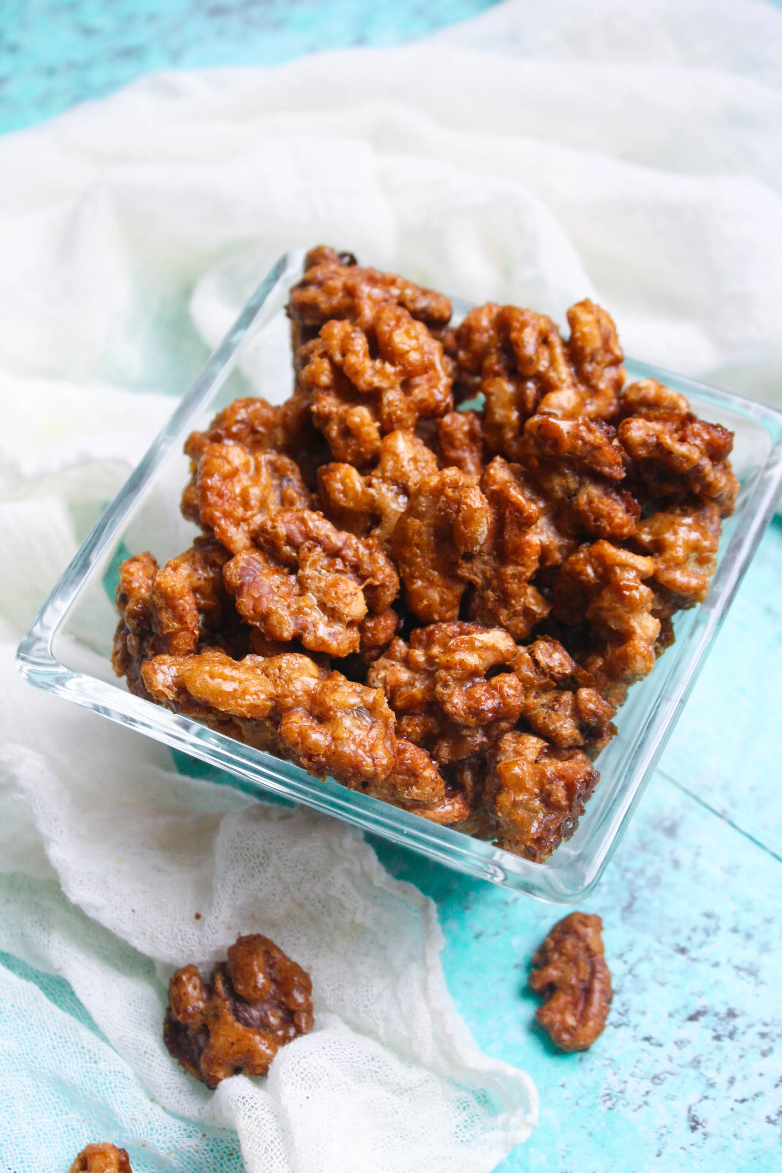 Sweet, Spicy & Smoky Candied Walnuts are a fabulous holiday treat. You'll love these candied walnuts tossed with a salad, or just for snacking on!