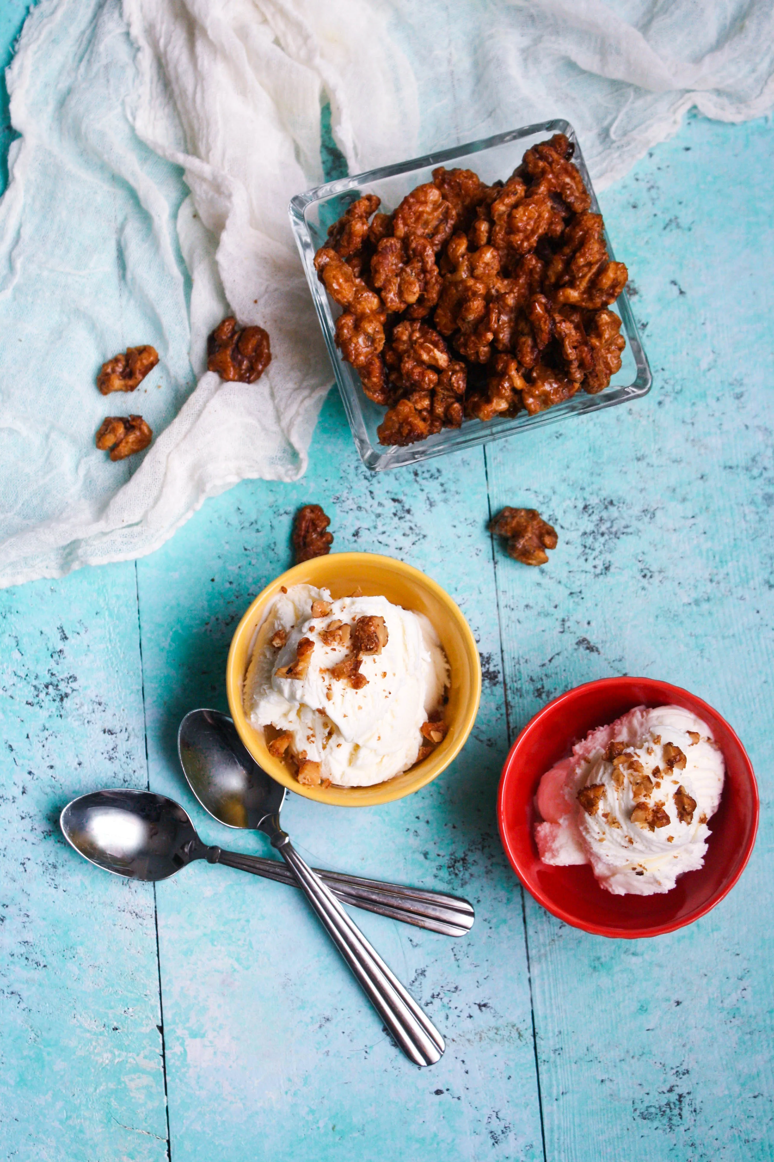 Sweet, Spicy & Smoky Candied Walnuts are a fun treat for the holiday season. These candied walnuts are so good to snack on or to serve with your favorite ice cream, too!