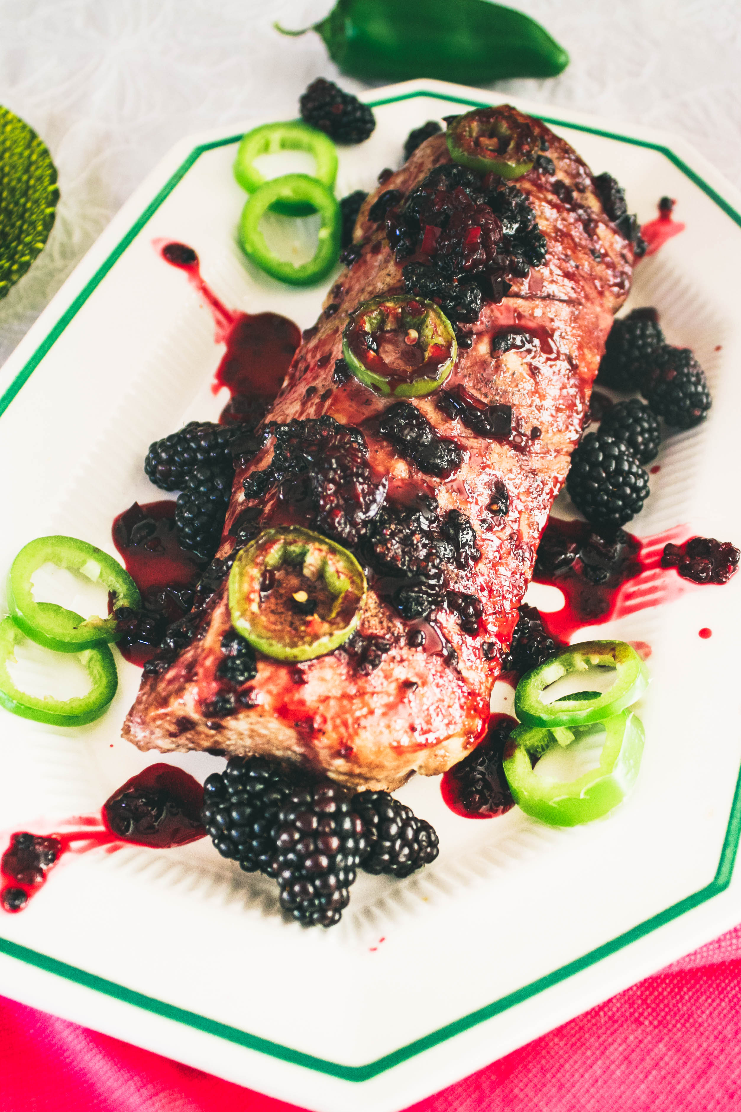 Blackberry-Jalapeño Glazed Pork Tenderloin is a tasty dish the whole family will love. Blackberry-Jalapeño Glazed Pork Tenderloin is an easy to prep, delicious dish.