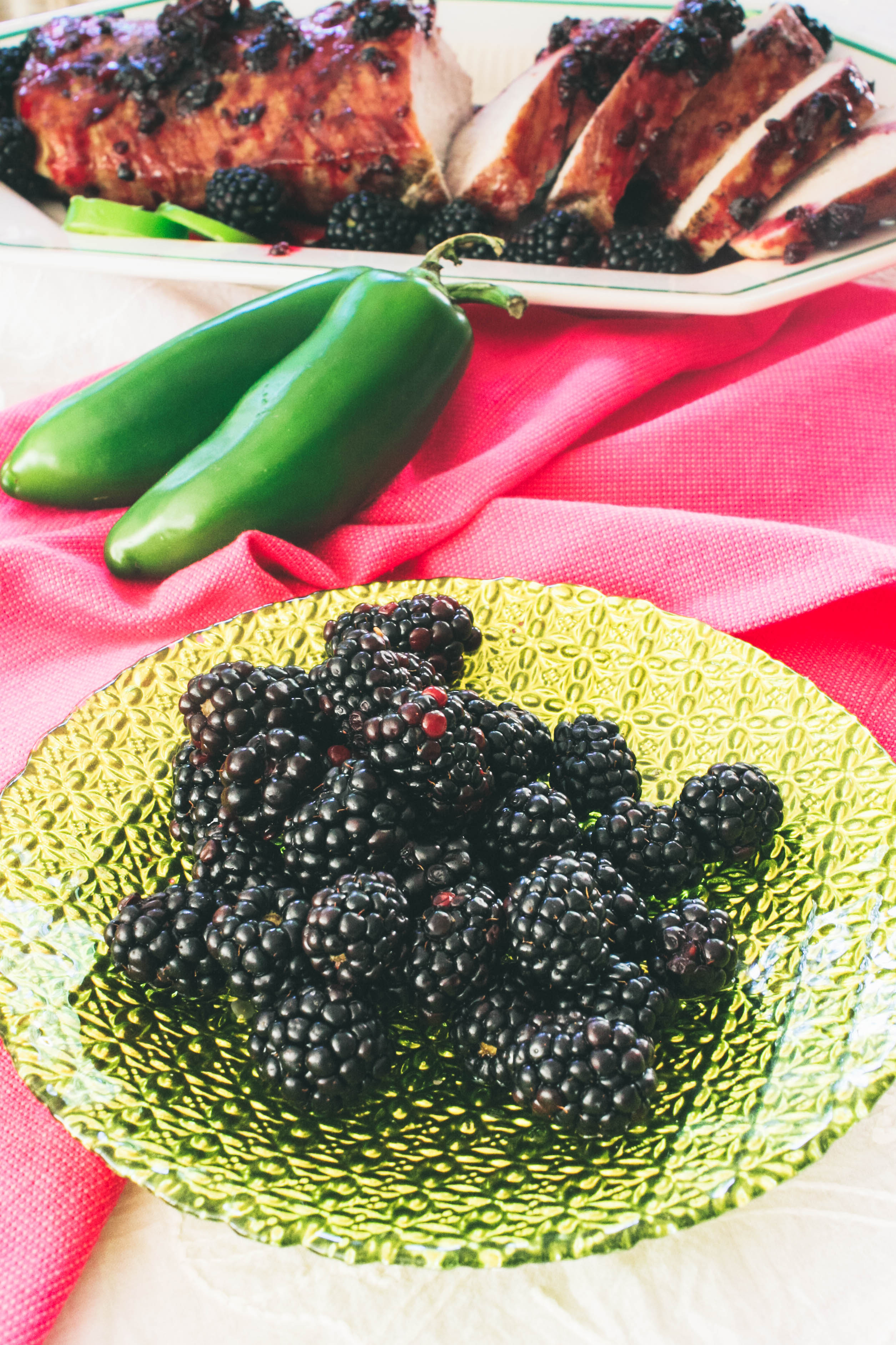 Blackberry-Jalapeño Glazed Pork Tenderloin is a flavor meal for any night of the week. Blackberry-Jalapeño Glazed Pork Tenderloin is a lovely main dish for any night.