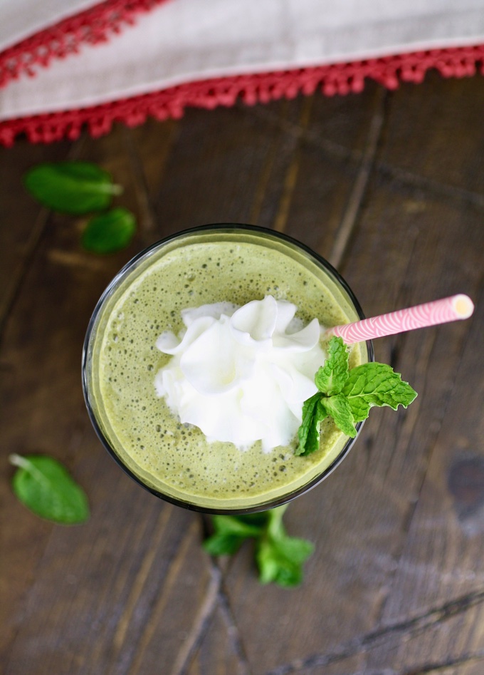 You'll love serving and enjoying these Thin Mint Spinach Smoothies -- they're filling and full of great flavor!