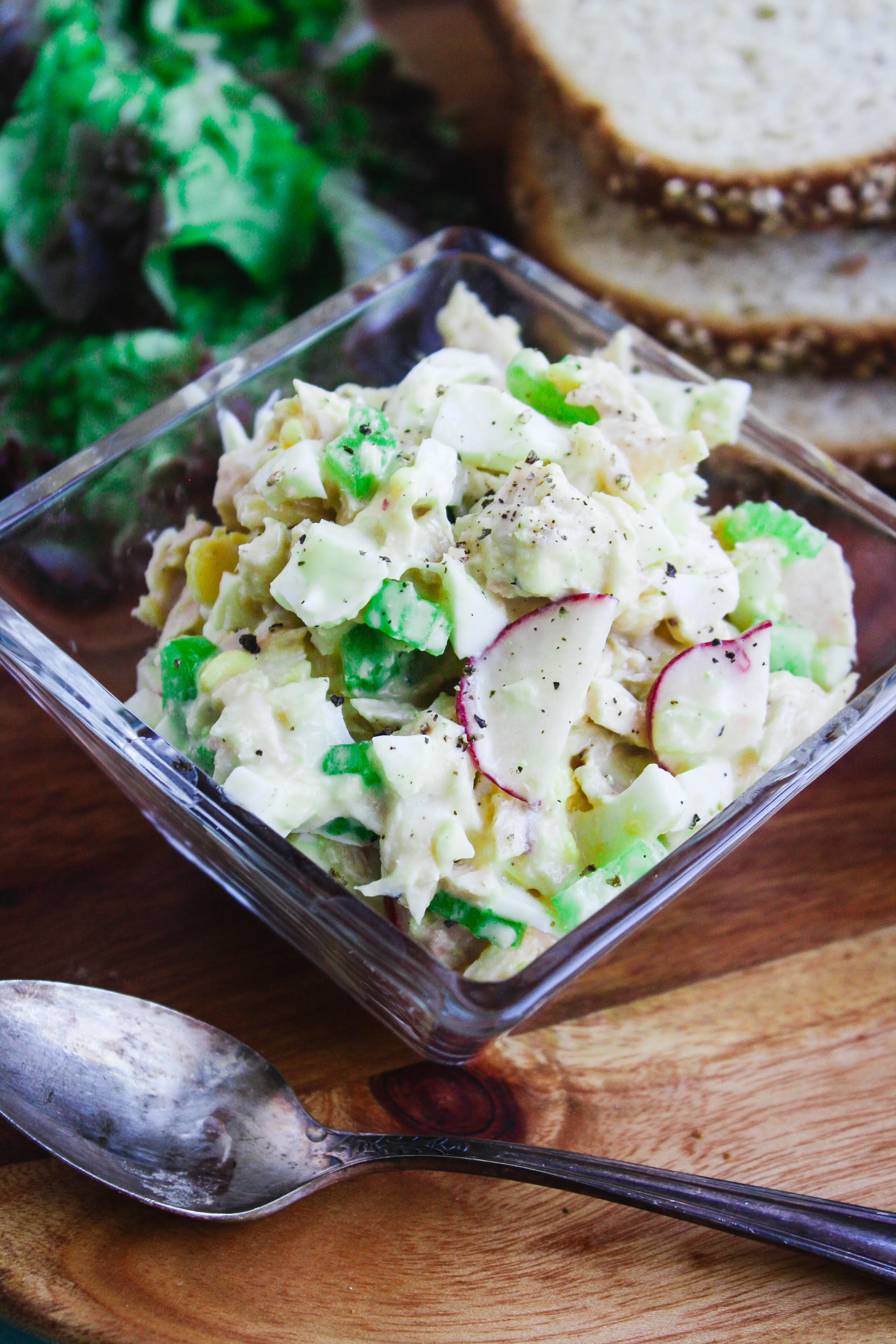 Tuna Salad with Egg makes a great sandwich spread. Tuna Salad with Egg is easy to make and perfect for lunch or dinner!