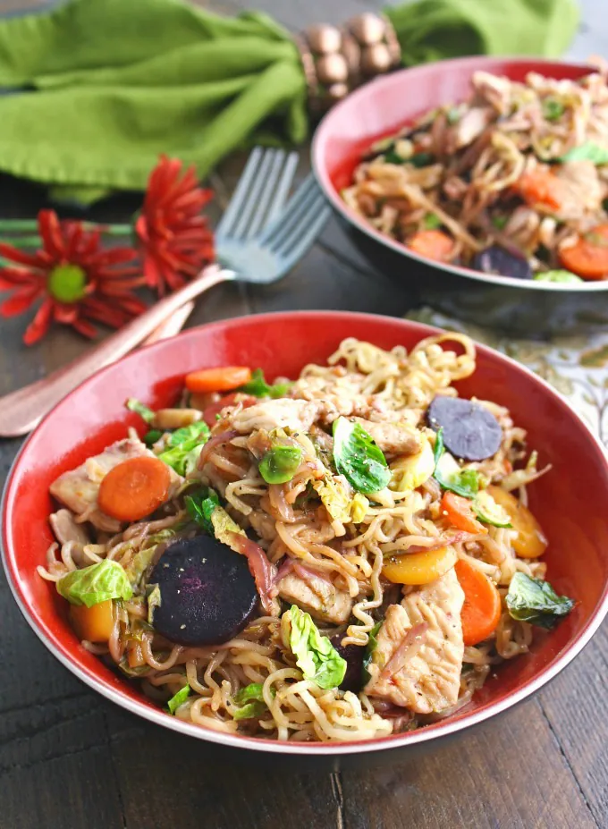 Try a bowl of Turkey Stir-Fry with Noodles in Chili-Orange Sauce -- it makes a great meal for Thanksgiving -- it's classic with a twist!