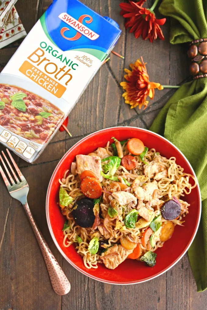 Shake things up this year: Turkey Stir-Fry with Noodles in Chili-Orange Sauce makes a great classic-with-a-twist Thanksgiving meal!