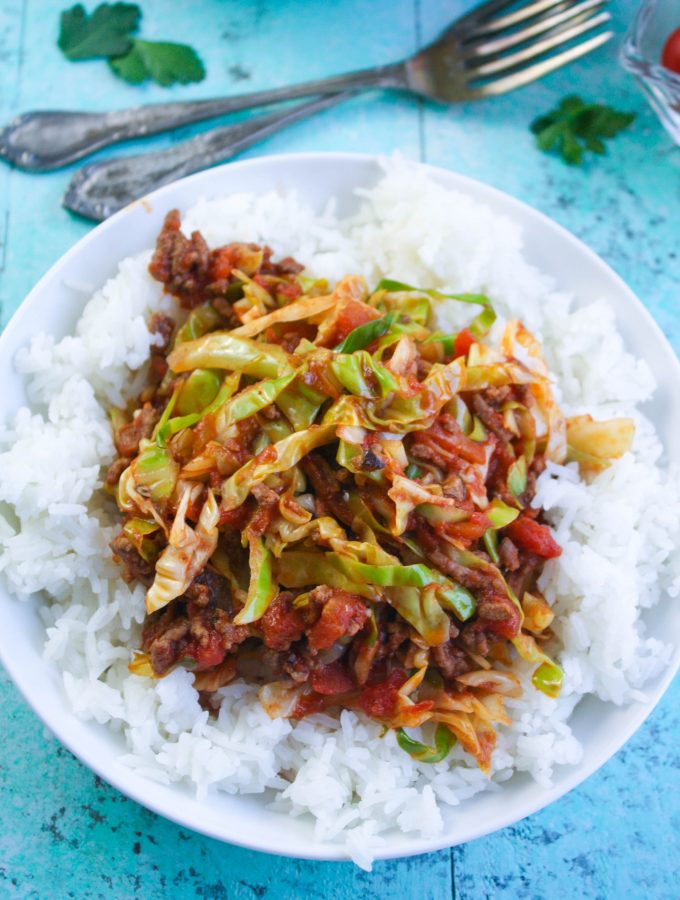 Unstuffed Skillet Cabbage Rolls are an easy twist to the classic dish. Enjoy these unstuffed skillet cabbage rolls anytime!