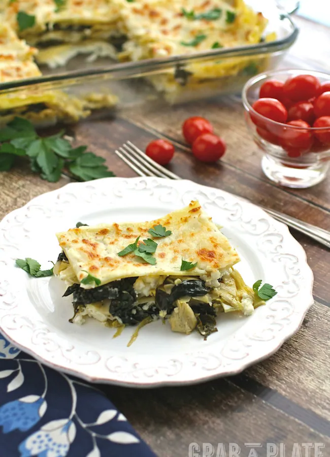 Dig into a fab, flavorful lasagna: Spinach, Artichoke and Kale Lasagna