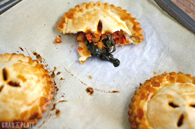 Bake a batch of Black-eyed Peas, Spinach, and Creamy Tomato Hand Pies
