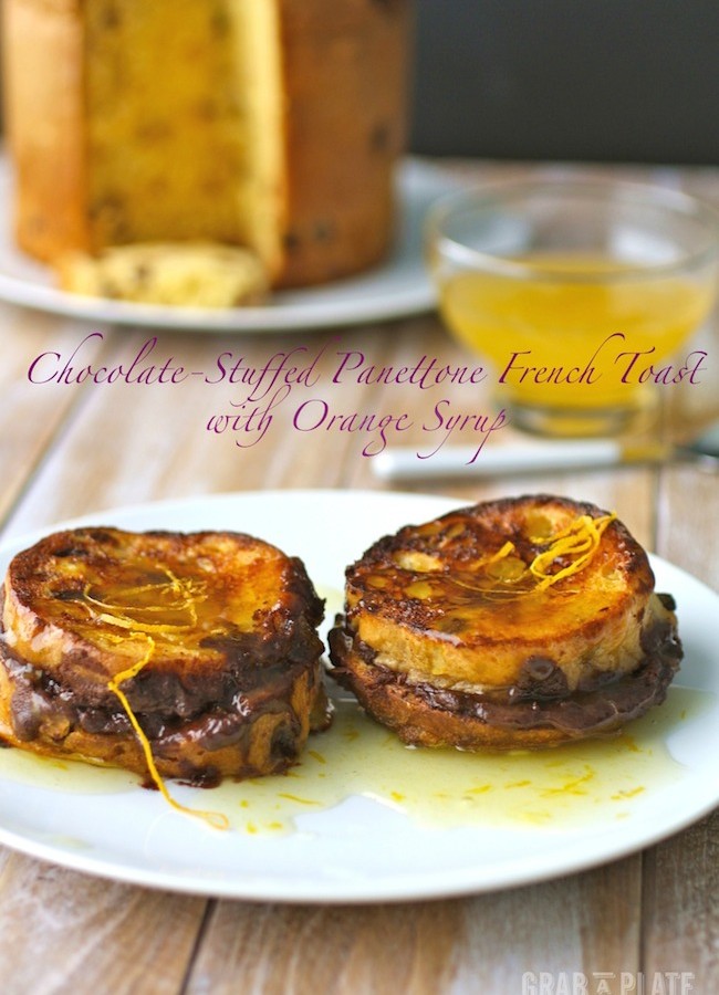 Serve Chocolate-Stuffed Panettone French Toast with Orange Syrup for Christmas Day