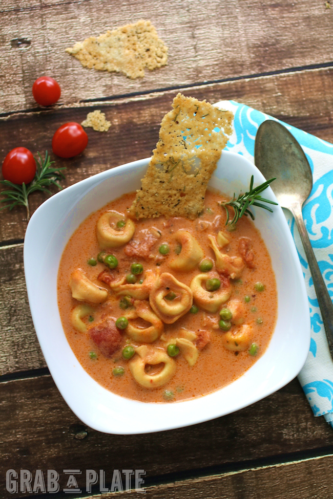 Serve a hearty and flavorful soup: Creamy Tomato and Tortellini Soup with Parmesan Sticks