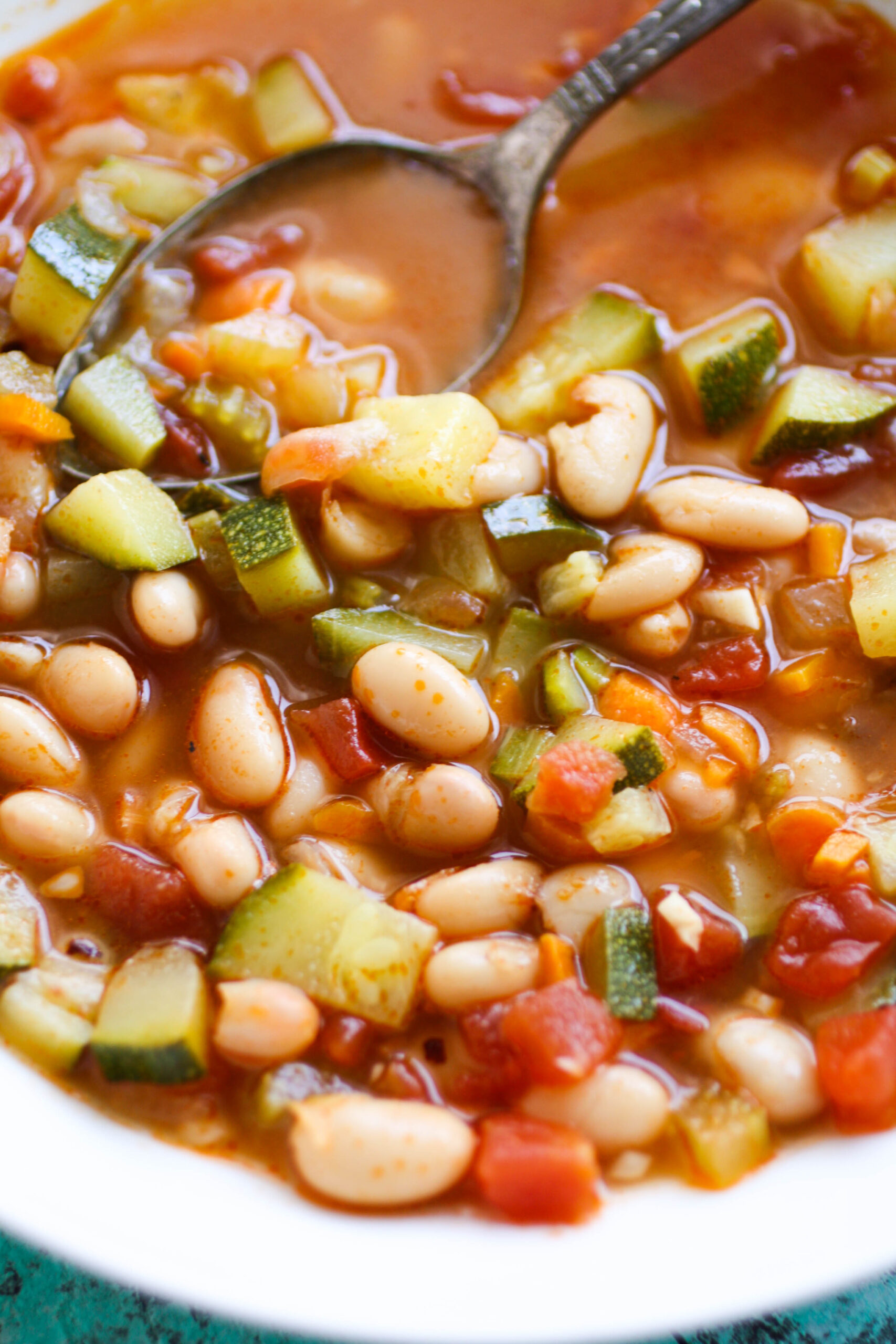 White Bean and Zucchini Soup is a filling meal.