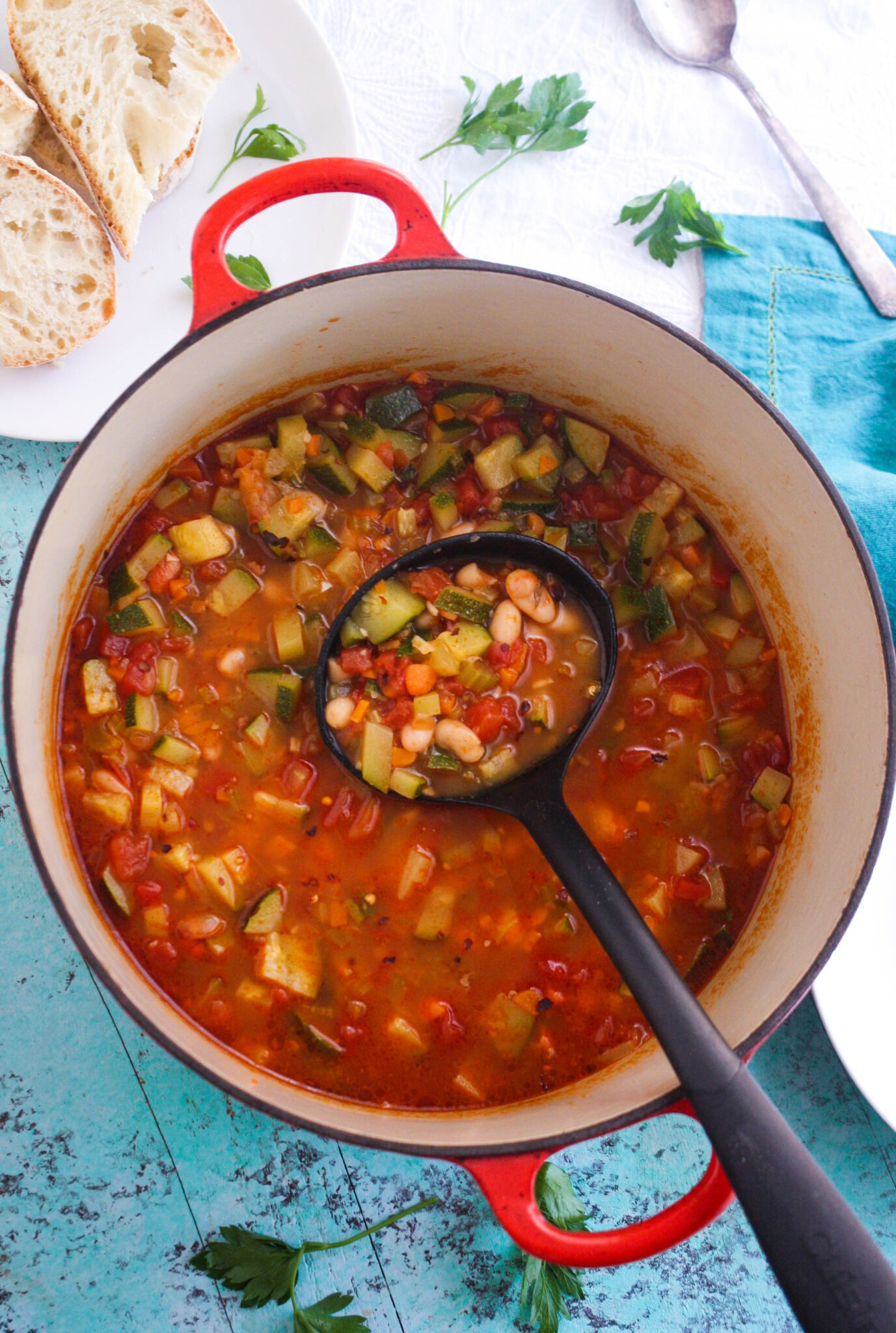 White Bean and Zucchini Soup