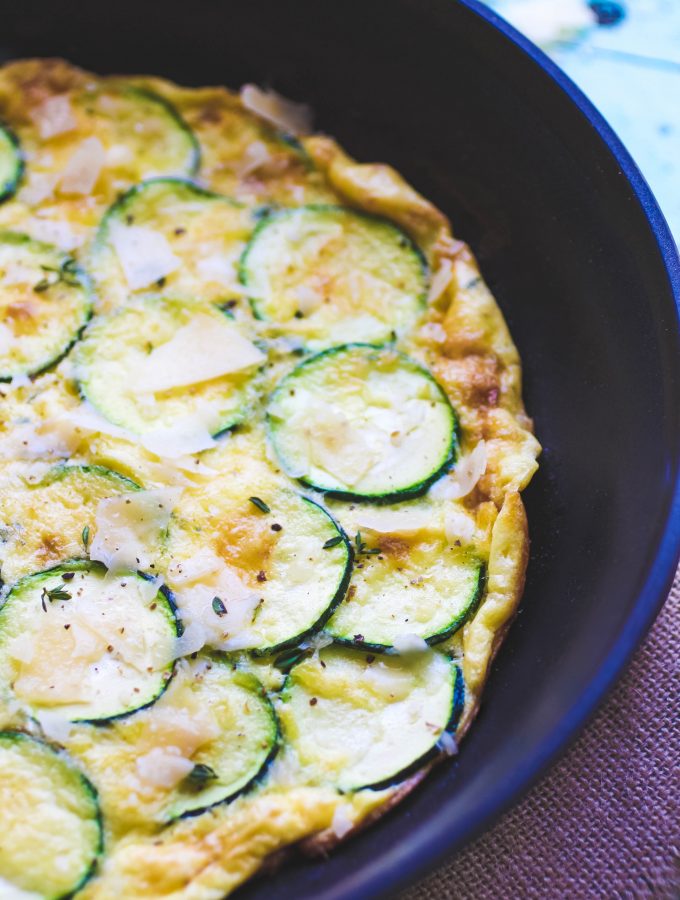 Zucchini-thyme frittata for two the the perfect go-to dish for breakfast. Zucchini-thyme frittata for two makes a great meal anytime of day.