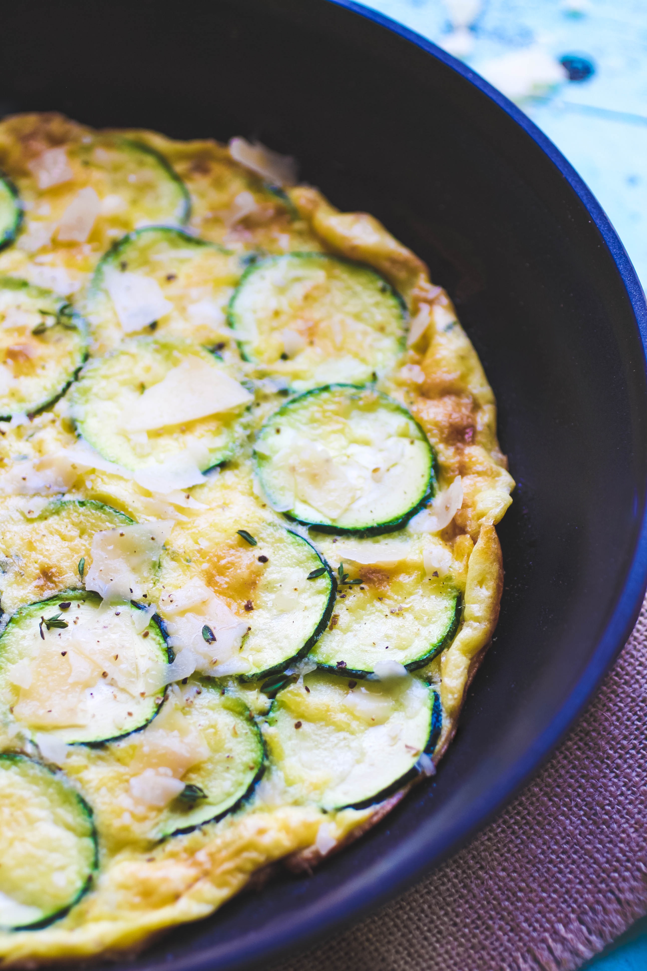 Zucchini-thyme frittata for two the the perfect go-to dish for breakfast. Zucchini-thyme frittata for two makes a great meal anytime of day.