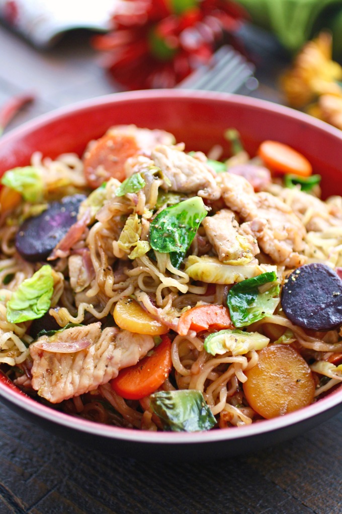 There are all sorts of traditional ingredients in Turkey Stir-Fry with Noodles in Chili-Orange Sauce: a classic-with-a-twist meal, perfect for Thanksgiving!