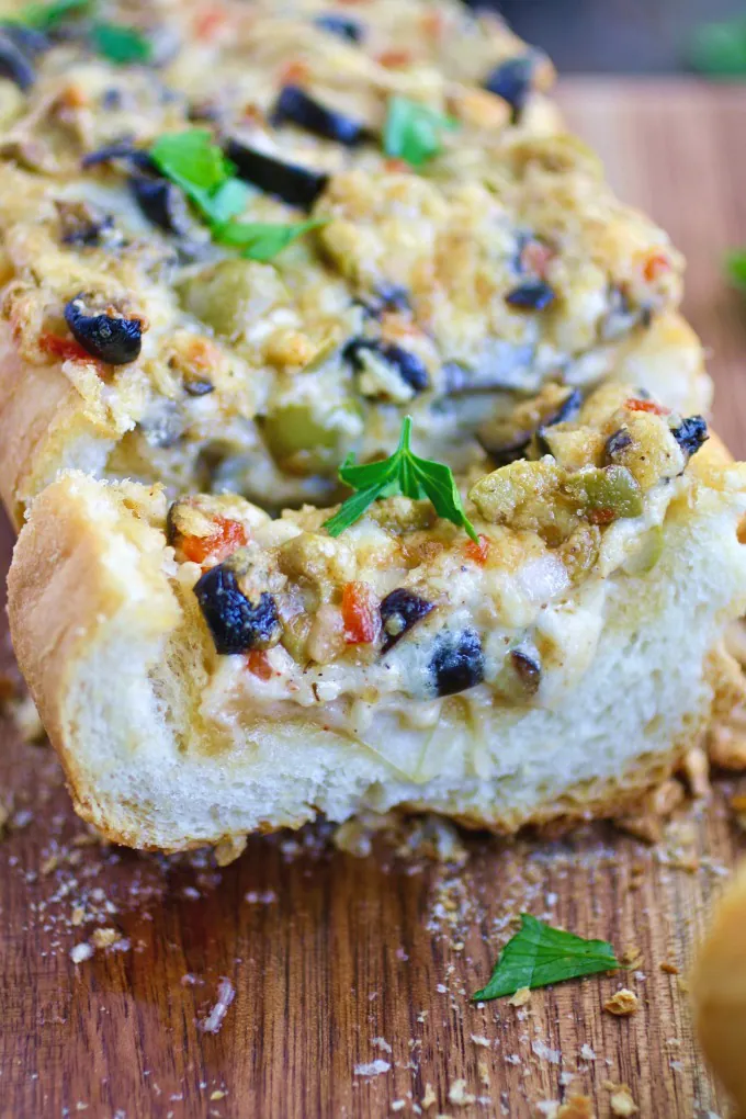 Easy Cheesy Olive Bread is full of great flavor and perfect for a get together!