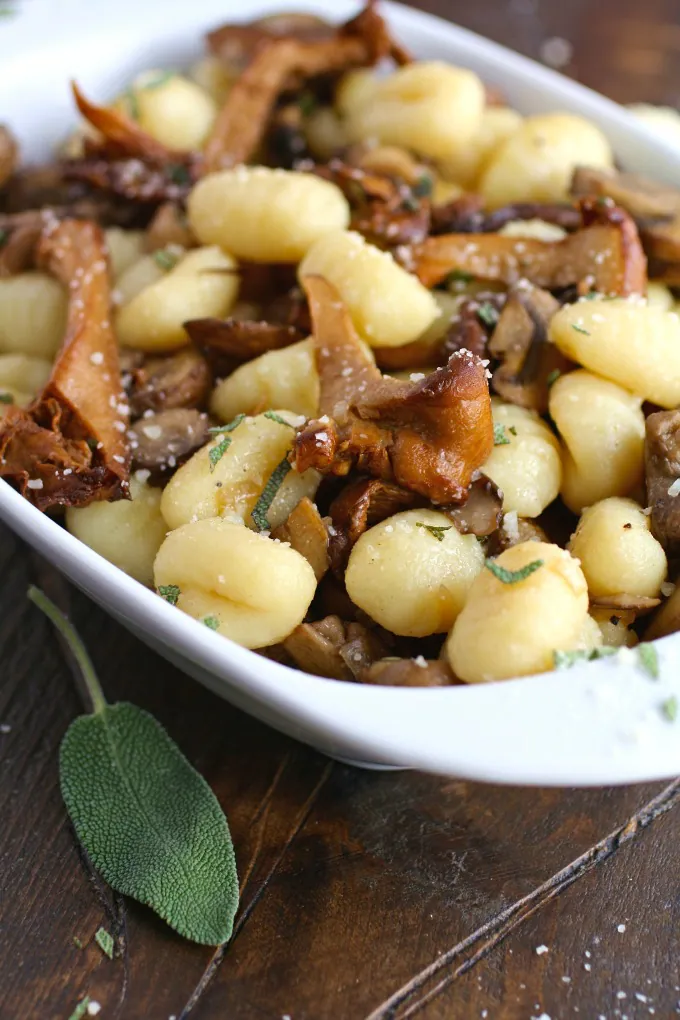For a fabulous meatless meal, serve Gnocchi with Sage and Sautéed Mushrooms!