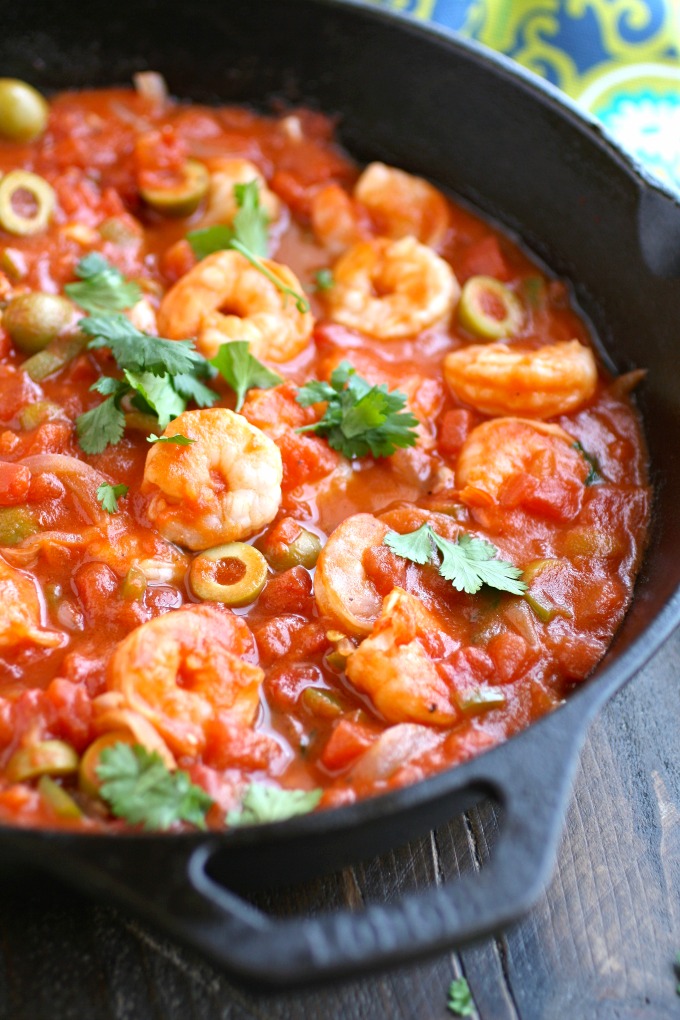 The flavors and colors in Shrimp Veracruz will have your mouth watering!