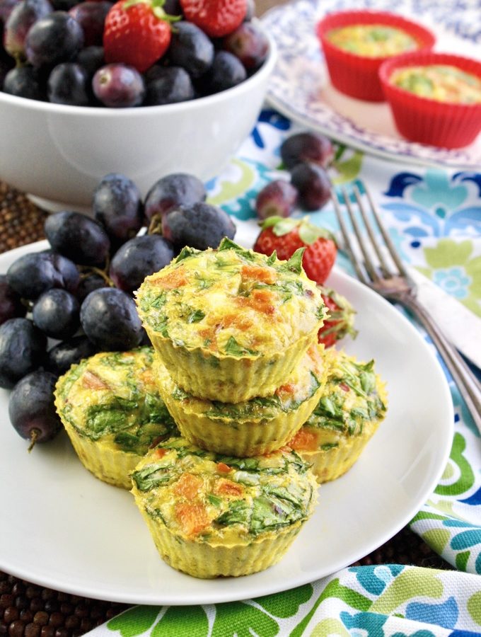 Curried Sweet Potato-Spinach Egg Muffin Cups are perfect for any meal. They're so east to make, too!