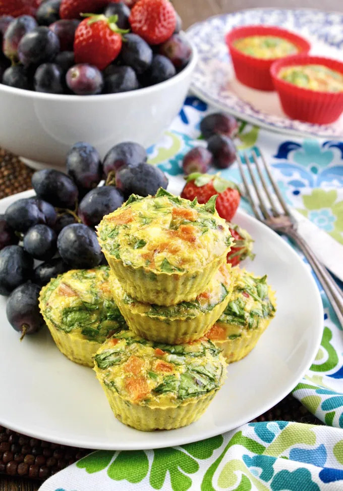 Curried Sweet Potato-Spinach Egg Muffin Cups are perfect for any meal. They're so east to make, too!