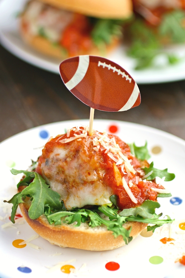 MozzarellaStuffed Meatball Sliders