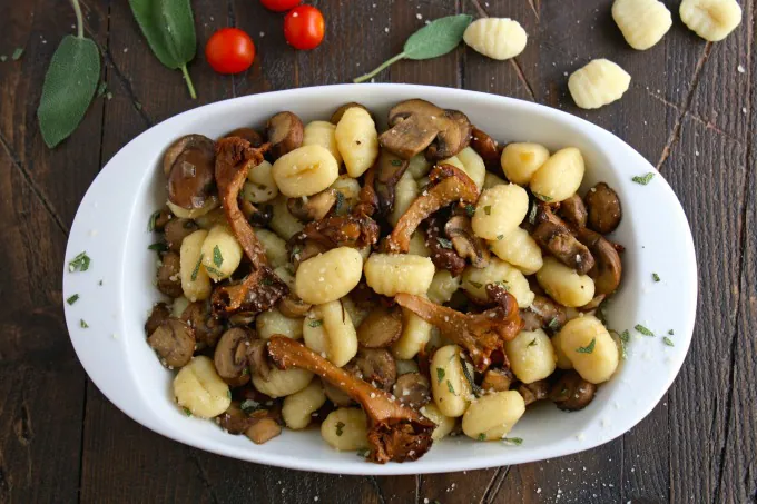 Mushrooms add to the flavor and heartiness of Gnocchi with Sage and Sautéed Mushrooms. So easy to make!