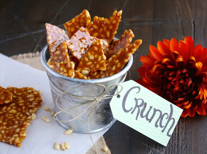 What a wonderful treat! Spicy Pine Nut Brittle is great for gift-giving or keeping for yourself!