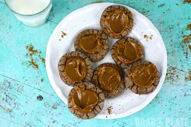 A little spice is nice, like in these Chocolate-Chili Thumbprint Cookies with Dulce de Leche