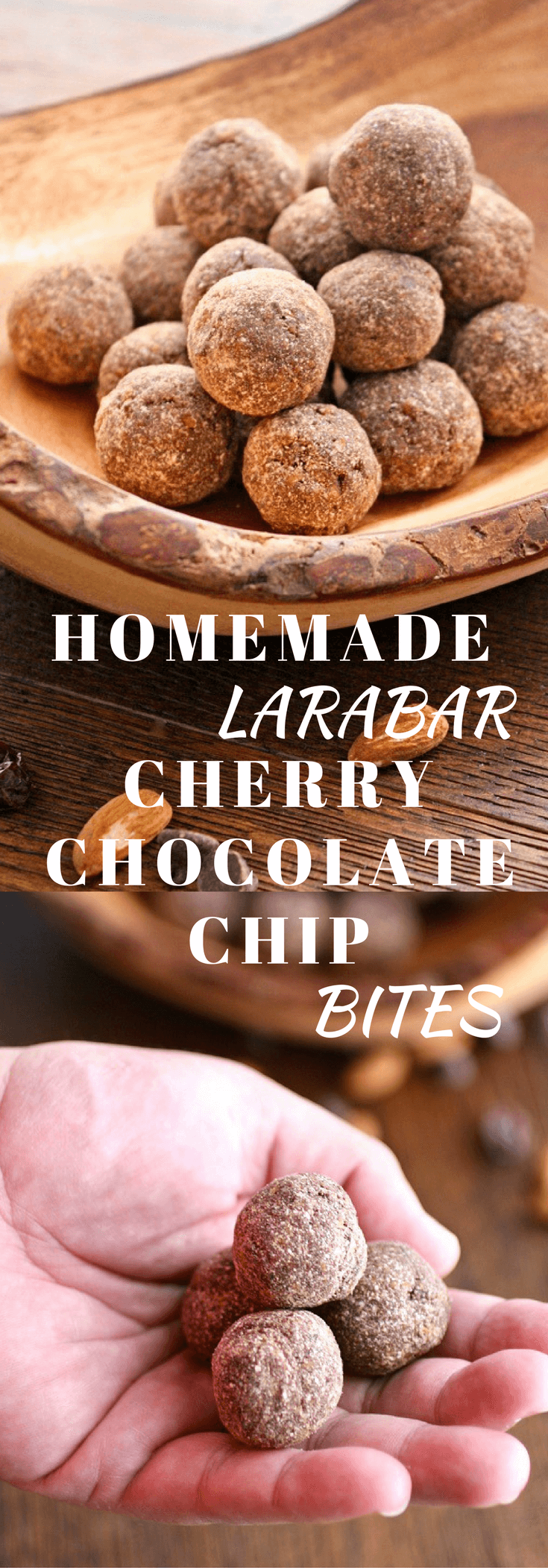 Homemade Larabar Cherry Chocolate Chip Bites are perfet to satisfy any snack attack! They're healthy, and easy to make, too!