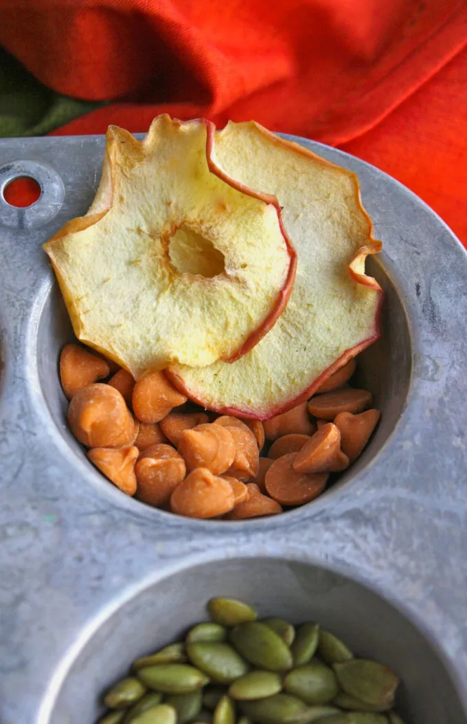 Apples are the best part of Homemade Apple Chip Trail Mix!